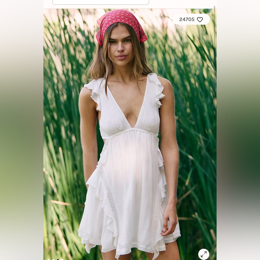 Free People More is More Mini Dress size S NWT white